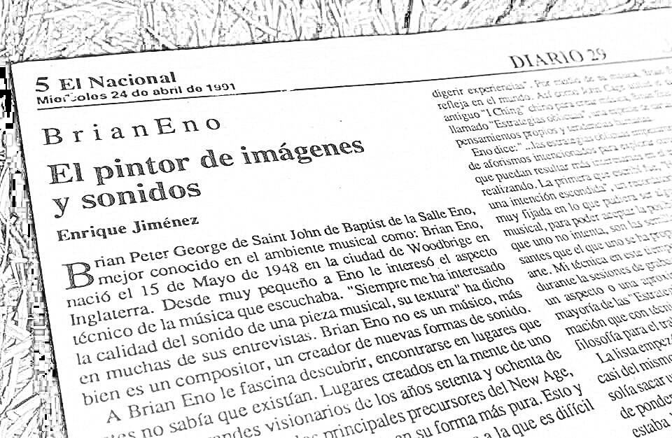 Brian Eno: El pintor de imágenes y sonidos
